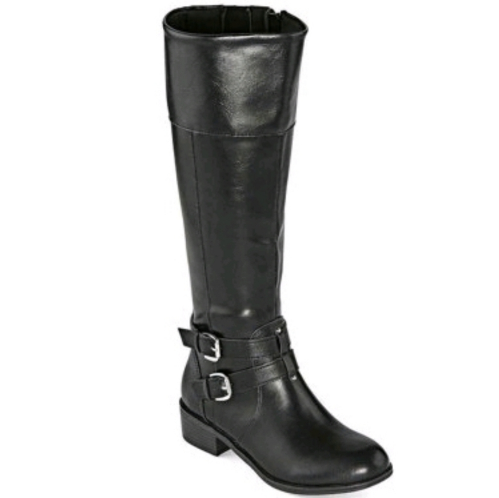 Arizona Womans Denver Riding Boots 5.5M black - Picture 1 of 8